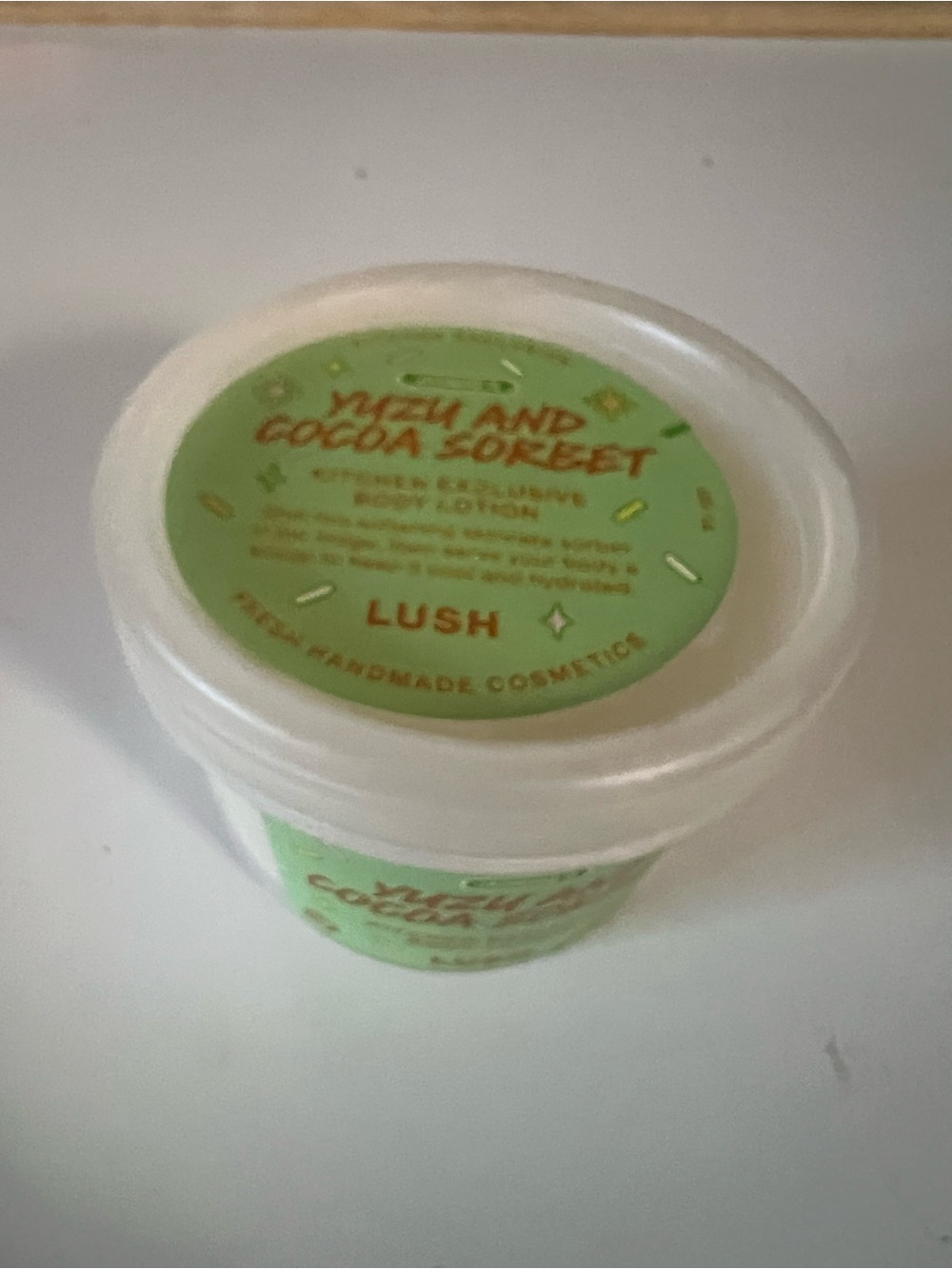 Lush Yuzu and Cocoa Sorbet Body Lotion - 3.5 oz BRAND NEW - Picture 2 of 6